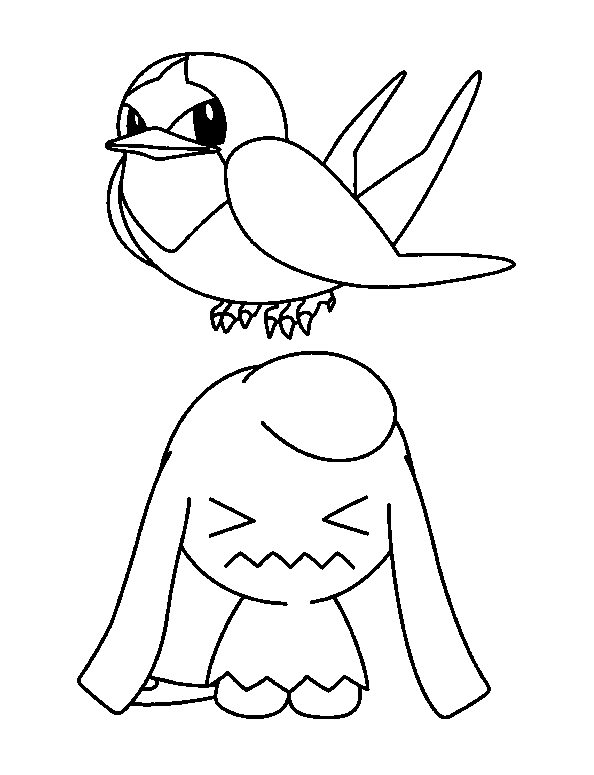 Plansa de colorat cu Pokemon 48 43